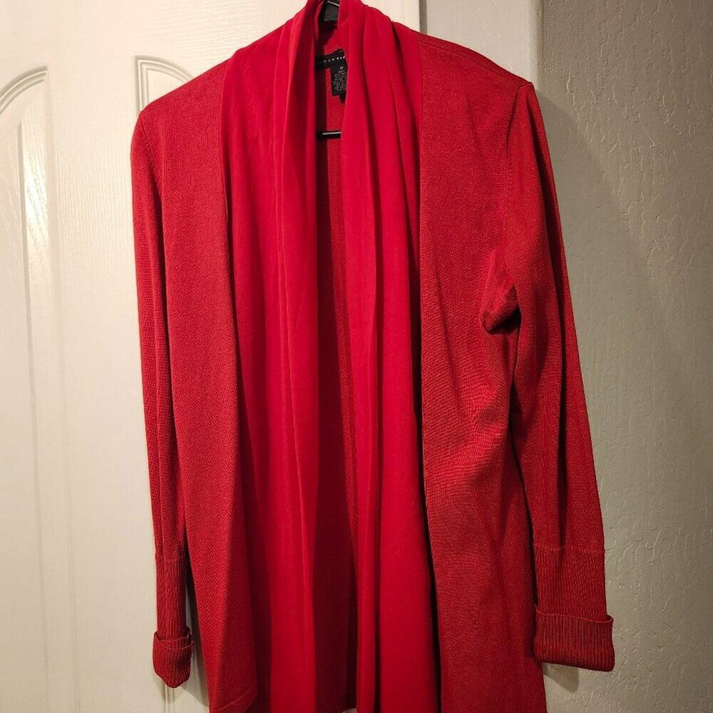 Grace Elements Red Long Sleeve Cardigan Red
